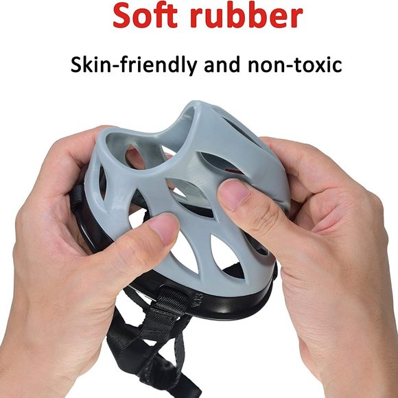 Dog Muzzle to Prevent Barking, Biting and Chewing, Soft Rubber Basket Muzxle - Picture 2 of 12